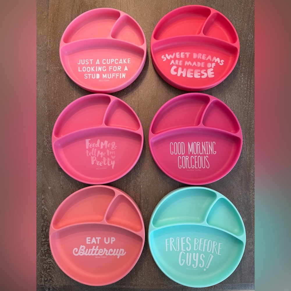 Bella Tunno Kids Divided Suction Plates Set of 6